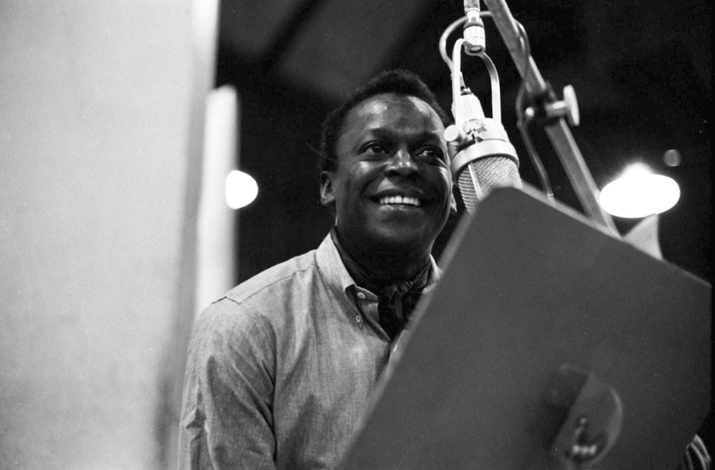 Miles Davis smiling